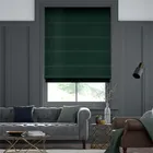 Velvet Forest Green Roman Blind