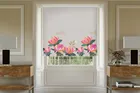 Sara Miller Peony Border Pale Grey - Designer Roller Blind
