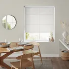 Insta Fit No Drill Azalea Sheer 8% White Roller Blinds - Fit In 30 Sec