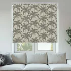Retro Palm Black No Drill Roller Blinds - Shop Now