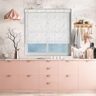 Floral Scatter Blush No Drill Roller Blind
