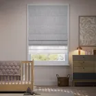 Electric Peyton Grey Wash & Cloud White Double Roman Blind