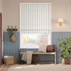 Regatta Stripe Pom-pom Neutral Roman Blind