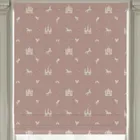 Ante Decor Castles And Unicorns Printed Cotton Made To Measure Roman Blind Pink