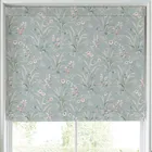 Laura Ashley Mosedale Posy Made To Measure Roman Blind Dark Duck Egg Blue