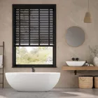 Click2go Dark Storm & Noir Wooden Blind - 50mm Slat