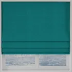 Turin Velvet Made To Measure Roman Blind Peacock