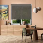 Dark Grey Sun Screen No Drill Roller Blind