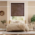 Rosewood Grain Faux Wood Blind - 50mm Slat