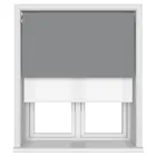Tradechoice Blackout Flint Grey Motorised Double Roller Blind