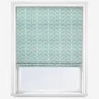 Orla Kiely Linear Stem Aqua Roman Blind