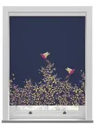 Sara Miller Hummingbird Border Deep Navy Roller Blind