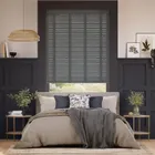Everest Grey & Anthracite Wooden Blind- 50mm Slat
