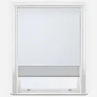 Double Roller Aqualuxe Sunvue White & Dove Grey Double Roller Blind