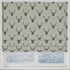 Stags Made To Measure Roman Blind Charcoal