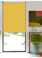 Illusion Yellow Geometric Roller Blind