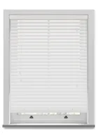 Off White Faux Wood Blind