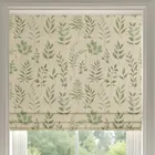 Ante Decor Willow Printed Cotton Made To Measure Roman Blind Green