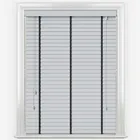 Statement Dove Grey With Jet Tapes Wooden Venetian Blinds