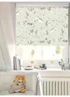 Enchanted Ocean Natural Blackout Cordless Spring Loaded Roller Blind