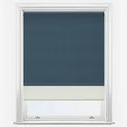 Supreme Blackout Prussian Blue & Cream Double Roller Blind