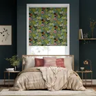 Passiflora Velvet Teal Blue Roller Blind