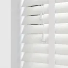 50mm Express Taped Faux Wooden Venetian Made To Measure Blind White