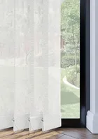 White Textured Stripe Vertical Blind