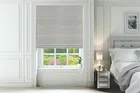 Octavia Grey - Designer Basketweave Roman Blind