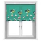 Twistfit Sara Miller Flamingo Border Green Blinds Uk