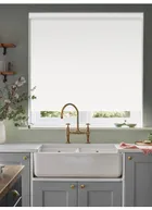 Rice White Premium Blackout Grip Fit® No Drill Roller Blind