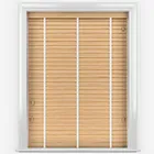 Bamboo Natural With White Tapes Wooden Venetian Blinds