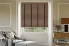 Maine Novo Ii Dark Oak - Wooden Venetian Blind Charcoal Tape