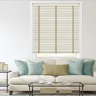 50mm Dalfon & Light Beige Wooden Blinds
