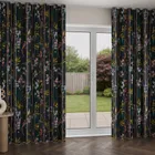 Sara Miller Linear Bamboo Dark Green Wave Curtain Blinds Uk