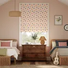 Mickey Flowers Blush Roman Blind