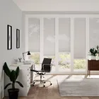 Bifold Clickfit Voile Powder Grey Pleated Blind