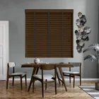 Auburn Wood Blind With Jet Ladder Tapes