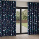 Sara Miller Heron Smokey Blue Wave Curtain Blinds Uk
