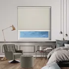 Bedtime Cream White Bottom Bar Cordless Roller Blind
