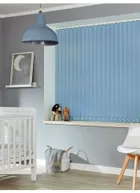 Smokey Blue 89mm Blackout Vertical Blind
