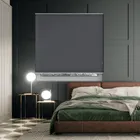Free Hanging Dovestone Blackout Anthracite Honeycomb Pleated Blind
