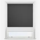 Carnival Blackout Anthracite & White Double Roller Blind