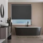 Shower Safe Black No Drill Roller Blind