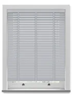 Soft Grey Taped Faux Wood Blind