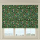 House Llewelyn-bowen Cotswold Fantasia Printed Made To Measure Roman Blind Forest Green