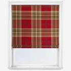 Balmoral Red Roman Blind
