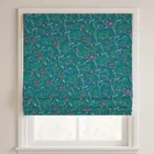 Tree Of Life Teal Deluxe Roman Blinds