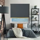 Bedtime Anthracite Gold Bottom Bar Cordless Roller Blind