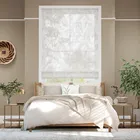Dappled Voile Ferns Ice White Roman Blind